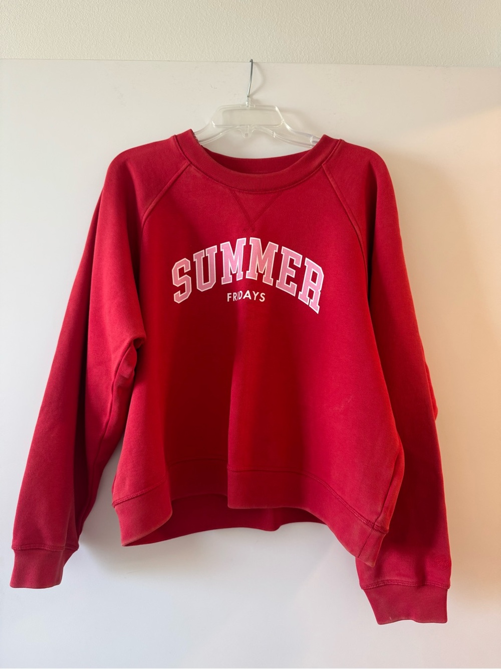 GAP X Summer Fridays Red Graphic Crewneck Sweatshirt